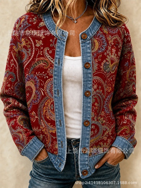 Sweater cardigan jacket autumn and winter popular loose 3D printing FF303302