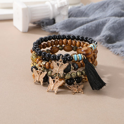 New Bohemian Bracelet Creative Tassel Multi-layer Beaded Bracelet m3331286