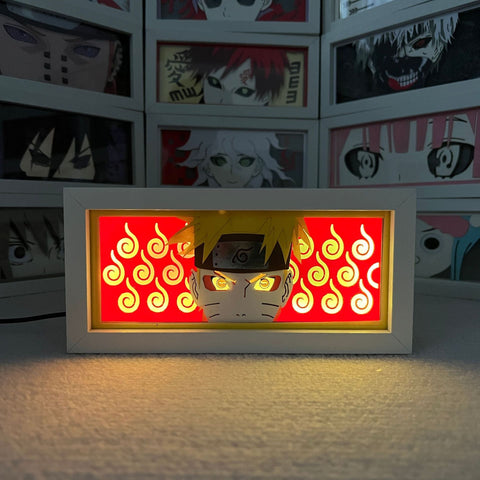 Naruto anime Paper Carving Lamp Photo Frame