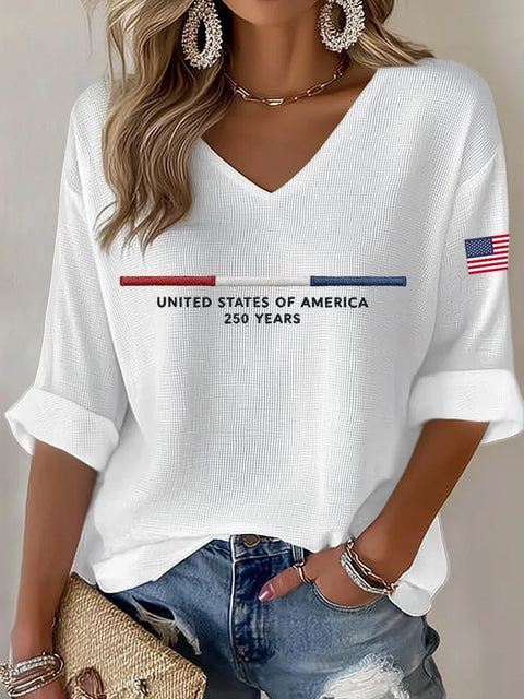 Summer V-neck short-sleeved top 3D digital printing women's casual short-sleeved m302655