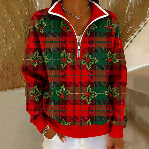 3D printed women's autumn and winter fashion casual stand-up collar sweater m302118