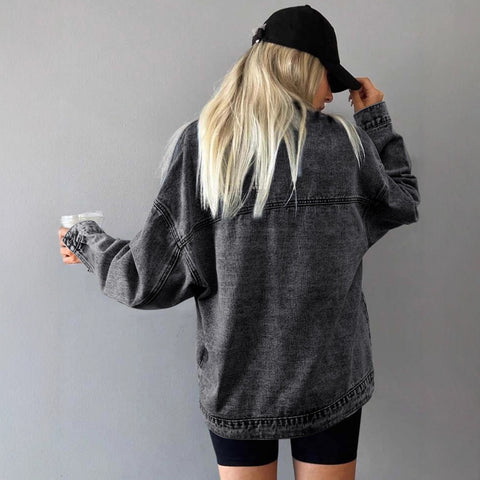 Loose spring and autumn denim jacket m303102