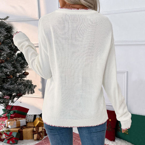 Fashion loose long-sleeved crew neck sweater m300786