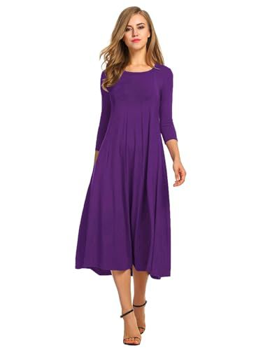 Autumn and winter dress solid color fashion big swing dress m302776