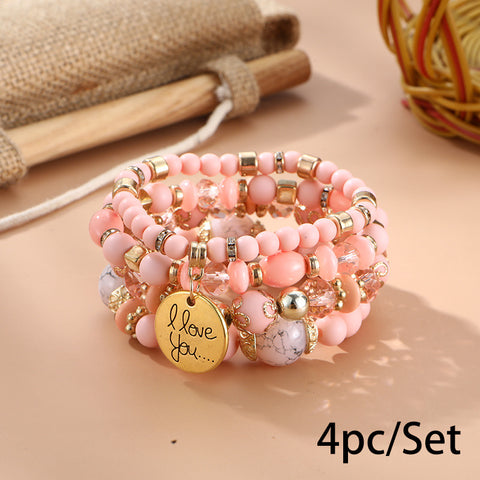 New Bohemian Bracelet Creative Tassel Multi-layer Beaded Bracelet m3331286