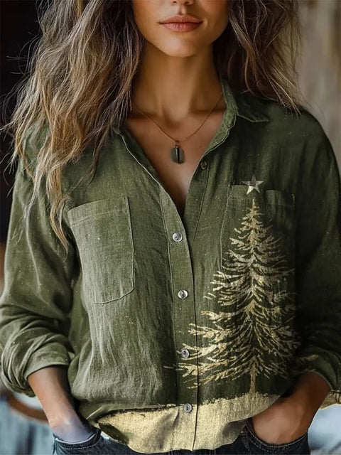 V-neck printed shirt m302770