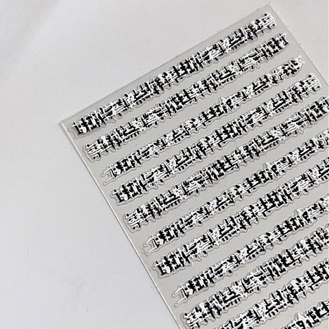 Xiaoxiangfeng fabric art nail art sticker niche three-dimensional relief with adhesive nail decorative sticker YT4181 m3331203