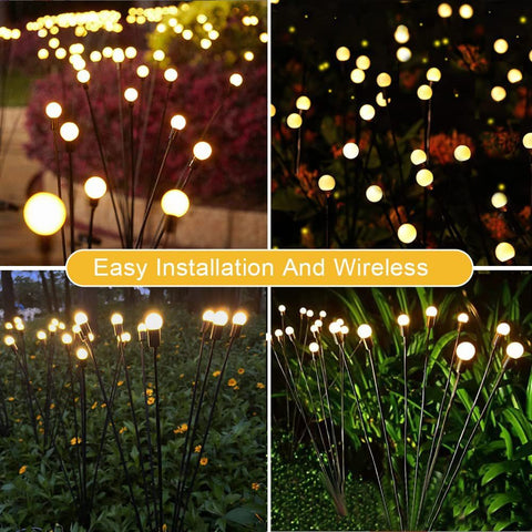 Solar lawn light, courtyard light, LED wind driven firefly ground plug light, m3331167