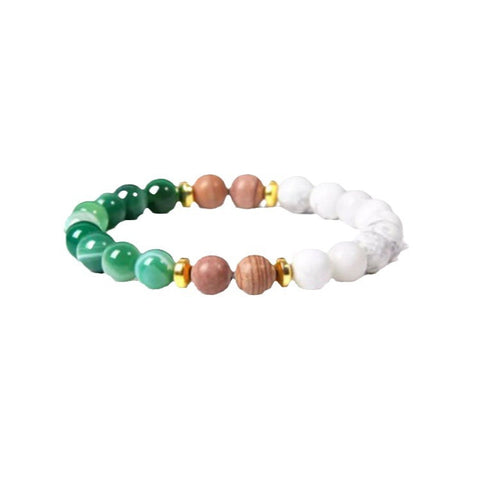 Natural stone white pine gold slice bracelet bracelet m3331273