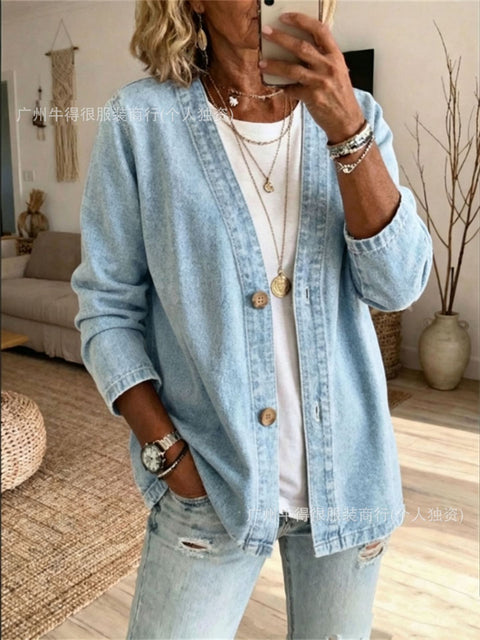 Casual denim cardigan jacket m303083