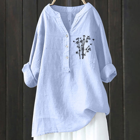 Autumn new long-sleeved comfortable printed fashion versatile shirt m301739