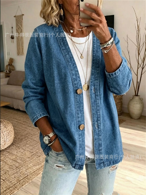 Casual denim cardigan jacket m303083