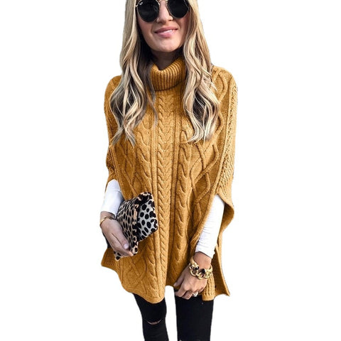 Turtleneck solid color street hipster sweater loose fashion sweater women m300498
