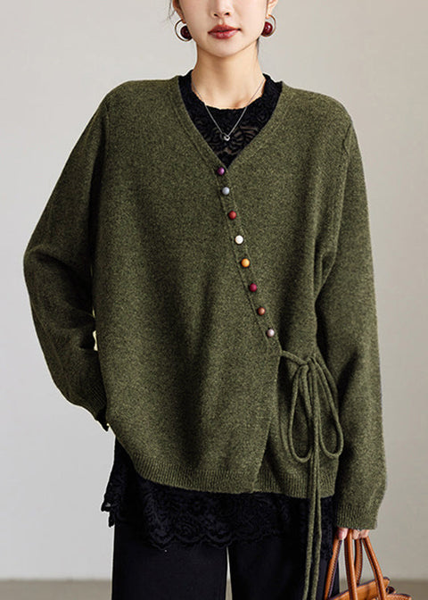 Popular cardigan wool sweater women's loose top jacket m301995