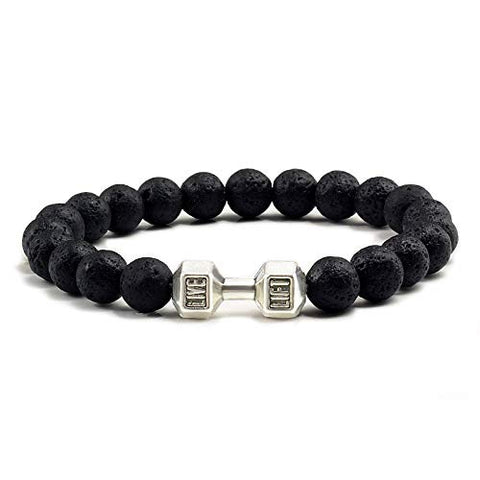 Black Gallstone Elastic Bracelet Skull Pendant Natural Turquoise Tiger Eye Tassel Crystal Volcanic Stone Beaded Bracelet m3331320