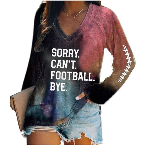 Women's V-neck long sleeve horror red graffiti 3D digital printing m301556