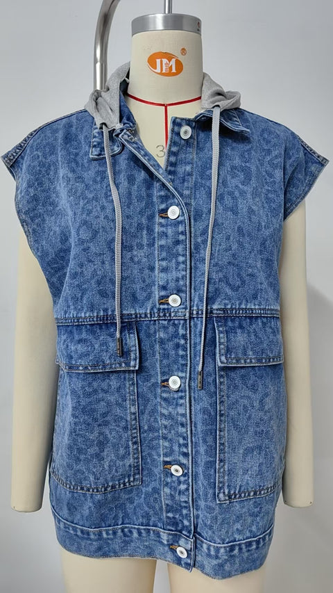 New denim vest vest women's fashion trend denim sleeveless vest m302010