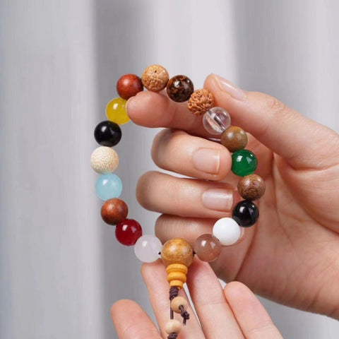 Eighteen-seed bracelet Duobao Bodhi red stone providence eighteen-son Buddha beads m3331279