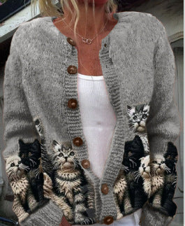 New 3D digital printing cardigan jacket women's clothing m301669