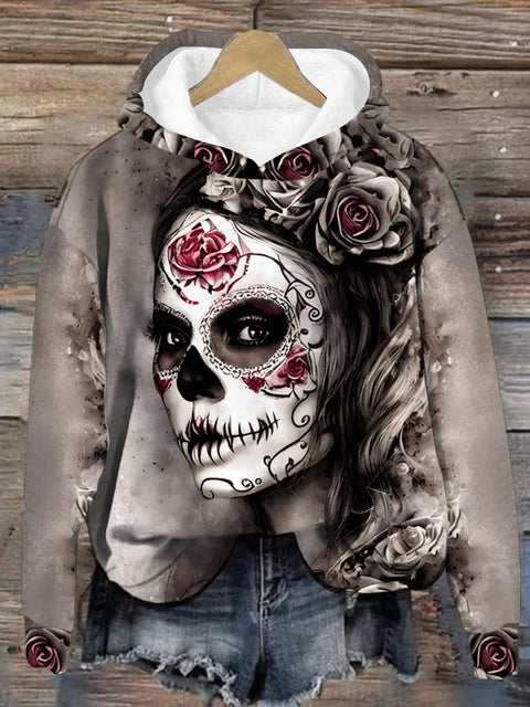 Autumn and winter new Day of the Dead limited hooded jumper women m301944