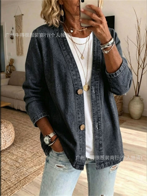Casual denim cardigan jacket m303083