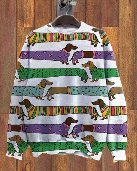 Casual floral 3D printed crew neck sweater m302127