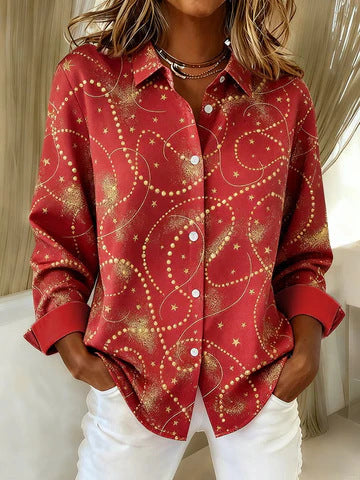 Women's autumn shirt new European and American trend plaid printing 3D shirt m302175 - 2