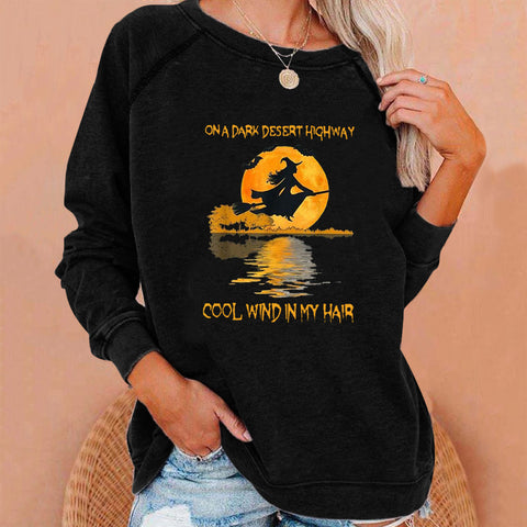 Halloween Fun Print, Women's Crew Neck Long Sleeve Sweater M800011