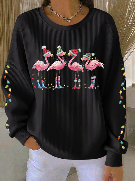 Knitted top snowflake christmas tree mix and match casual commuter sweater m302212
