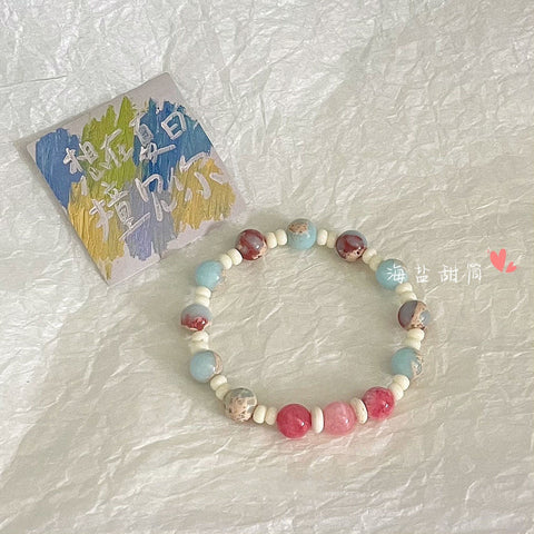 Chinese ceramic beaded bracelet femininity sweet and cute girl bracelet m3331322