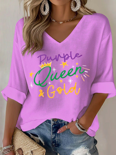 Summer V-neck short-sleeved top 3D digital printing women's casual short-sleeved m302655