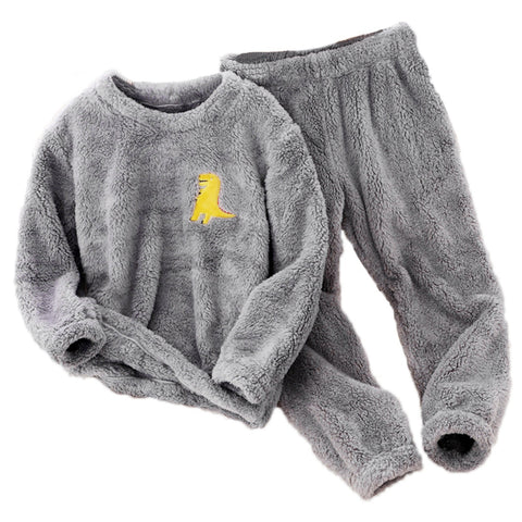 New velvet set round neck pullover cashmere parent-child pajama set m301939