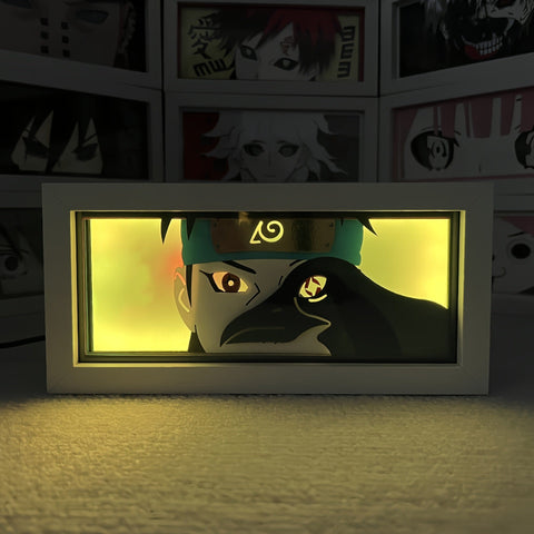 Naruto anime Paper Carving Lamp Photo Frame