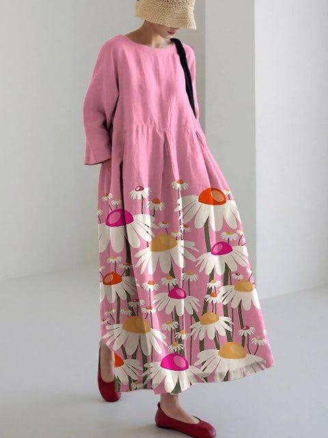 3D imitation cotton pull frame craft women's pendulum dress m301038