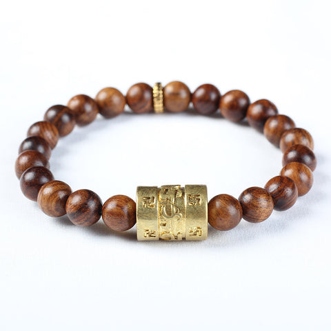 Natural Vietnamese Huanghuali 108 Buddha Beads Bracelet, Rosewood Lotus Bracelet, Wenwan Fragrant Wooden Bracelet m3331302