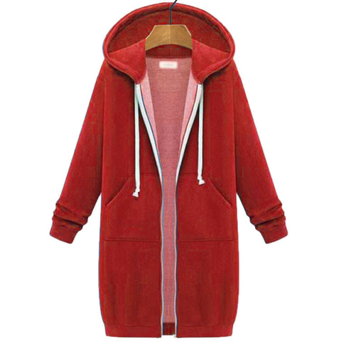 Women's medium and long hooded long-sleeved sweater women's winter m302342