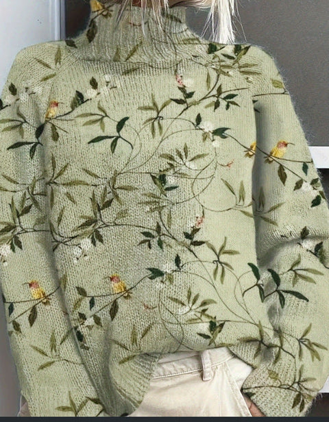 Christmas abstract print casual cape jacket cardigan sweater m302114