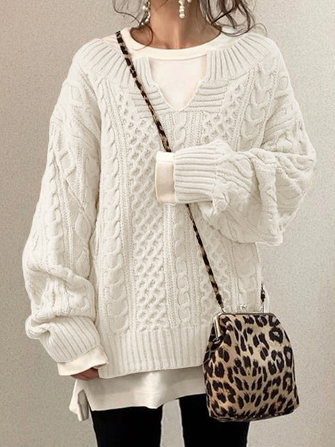 New sweater knitted twist sweater casual knitted sweater m300465