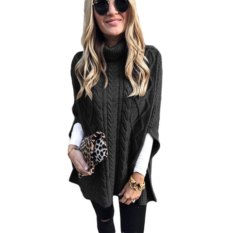 Turtleneck solid color street hipster sweater loose fashion sweater women m300498