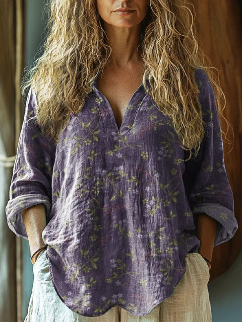 New 3D digital printing women's fashion V-neck loose shirt top spring and autumn m301745