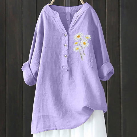 Autumn new long-sleeved comfortable printed fashion versatile shirt m301739