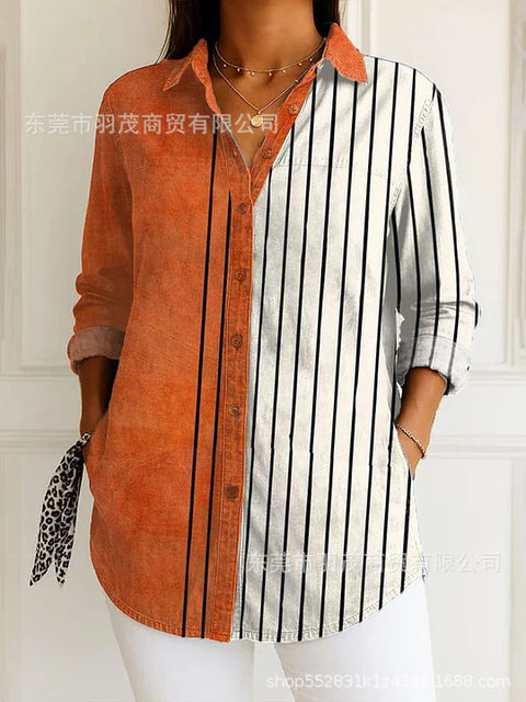 Long Sleeve Button Shirt Line Button Shirt m303196