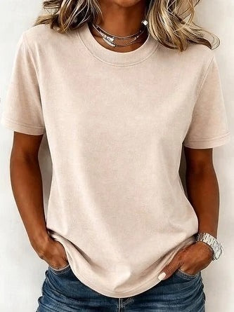 Lockeres T-Shirt Damen Rundhals-Oberteil m303073