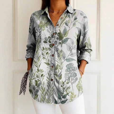 Long Sleeve Button Shirt Line Button Shirt m303196