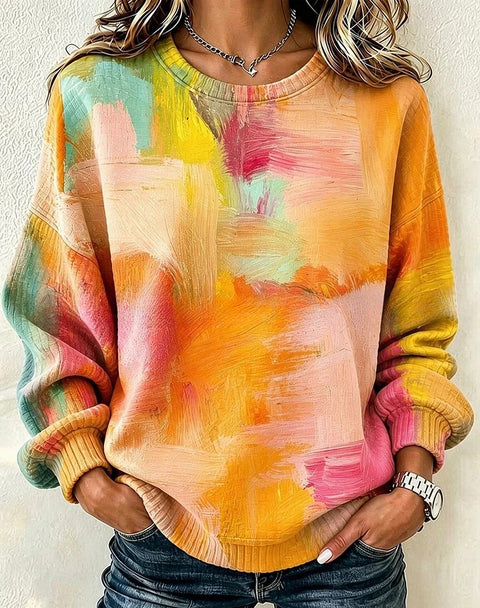Pull ample à manches longues col rond m303082