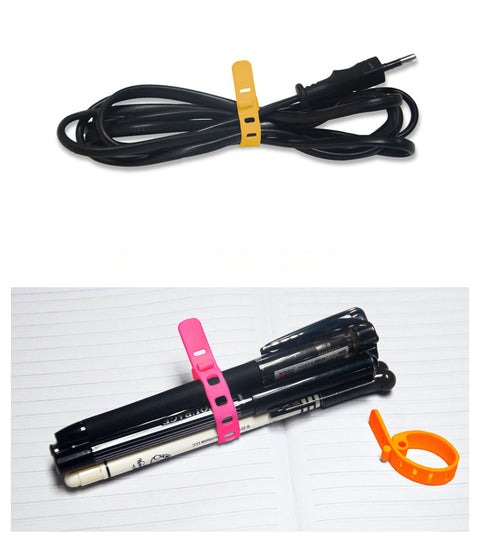 Universal Strap Data Cable Ties Coils, Earphone Cables, Silicone Cable Ties M3330625