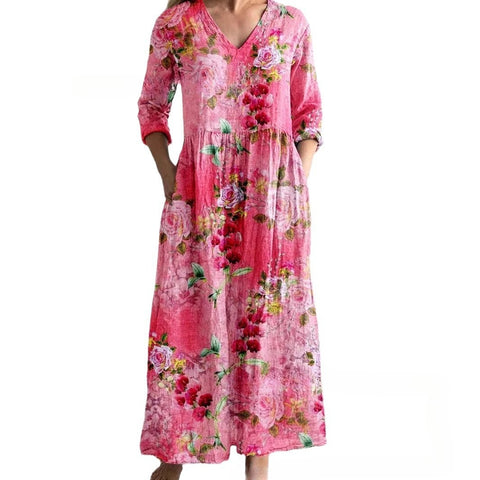 3D printing Amazon European and American summer casual loose long-sleeved dress m301729