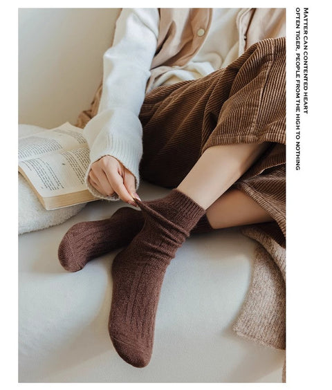 Cashmere pile socks women add cashmere thick warm stockings in autumn and winter m1915010467
