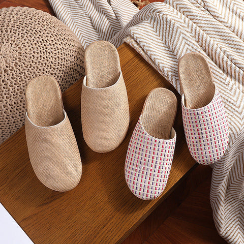 Japanese style Malay grass linen slippers m1915010542