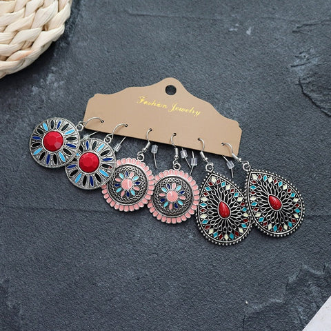 Bohemian ethnic style long earrings m1915010447